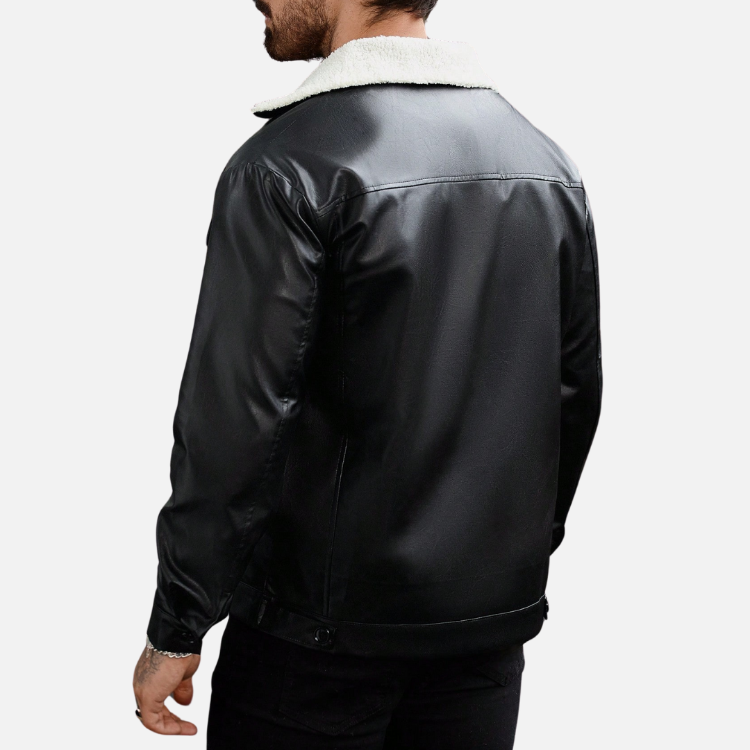 Jaqueta de Couro Masculina Montezari MTZ818