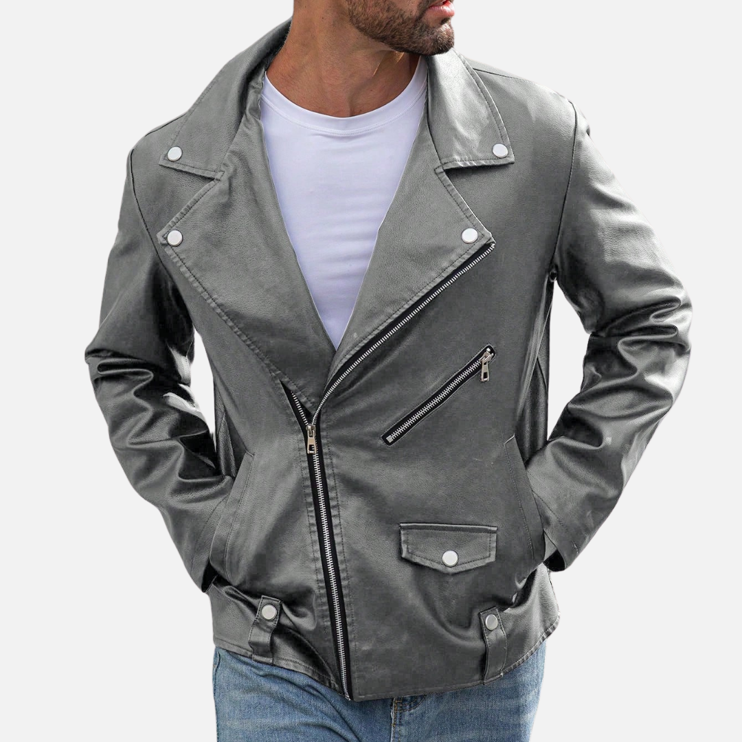 Jaqueta de Couro Masculina Montezari MTZ816