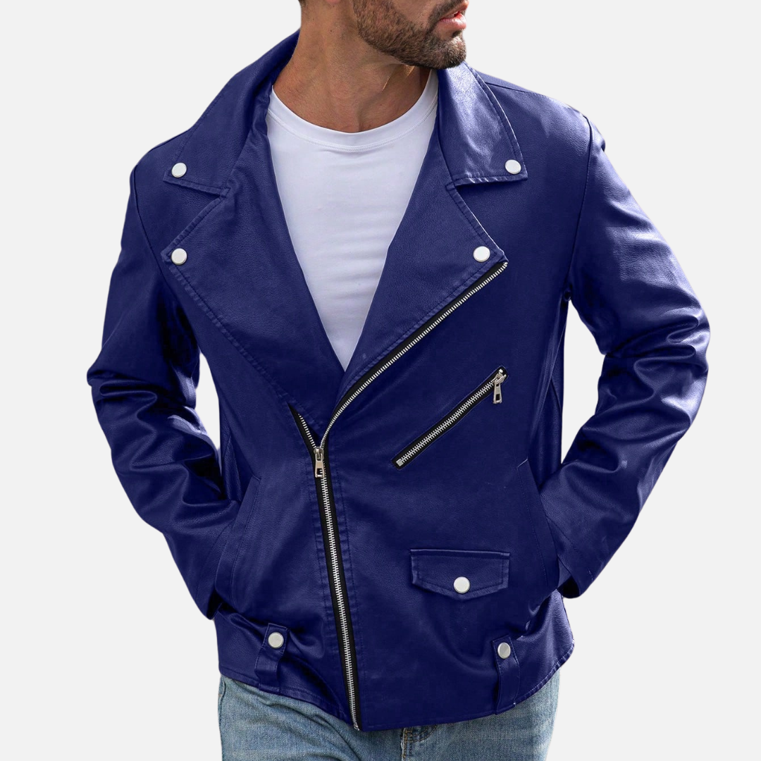 Jaqueta de Couro Masculina Montezari MTZ816