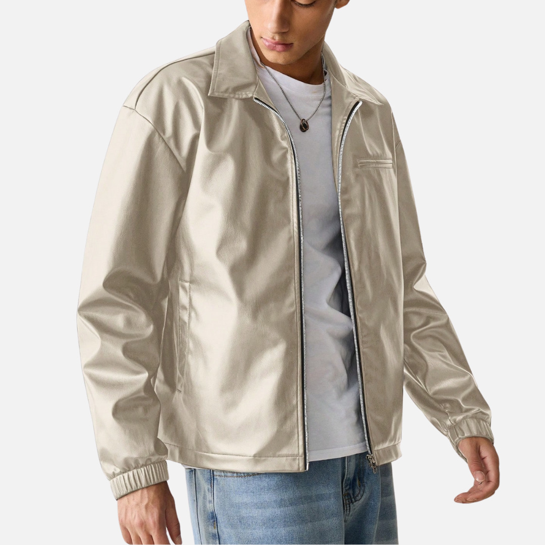 Jaqueta de Couro Masculina Montezari MTZ817