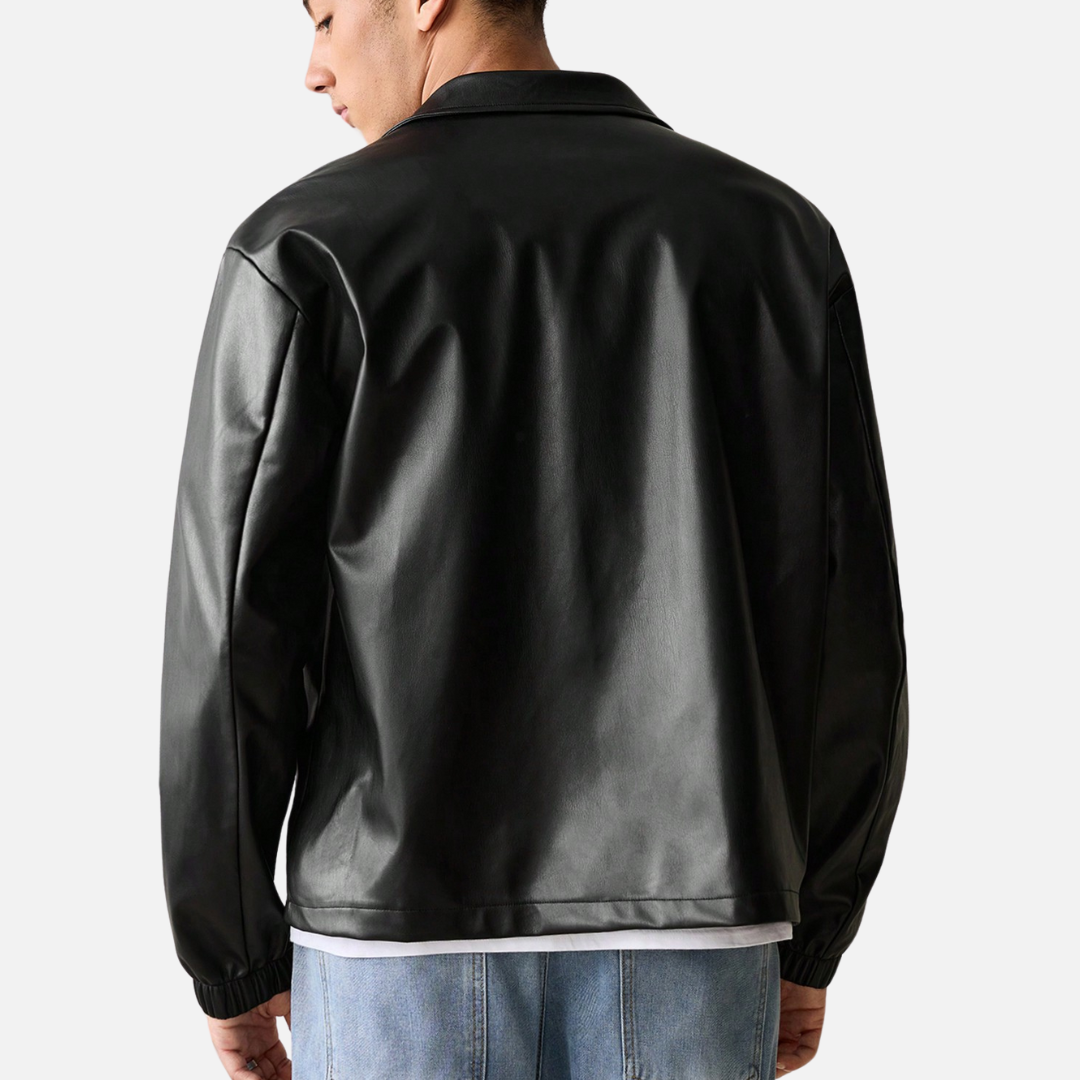 Jaqueta de Couro Masculina Montezari MTZ817
