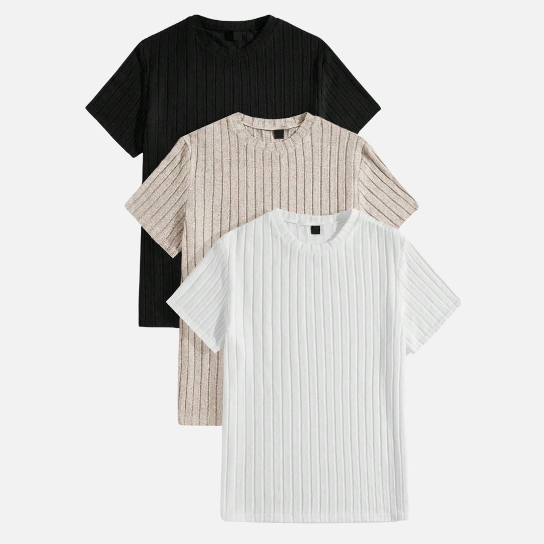 Kit 03 Camisetas Masculinas Texturizadas Montezari MTZ16
