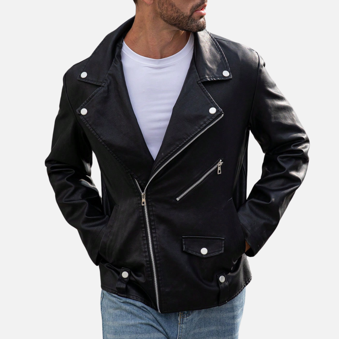 Jaqueta de Couro Masculina Montezari MTZ816