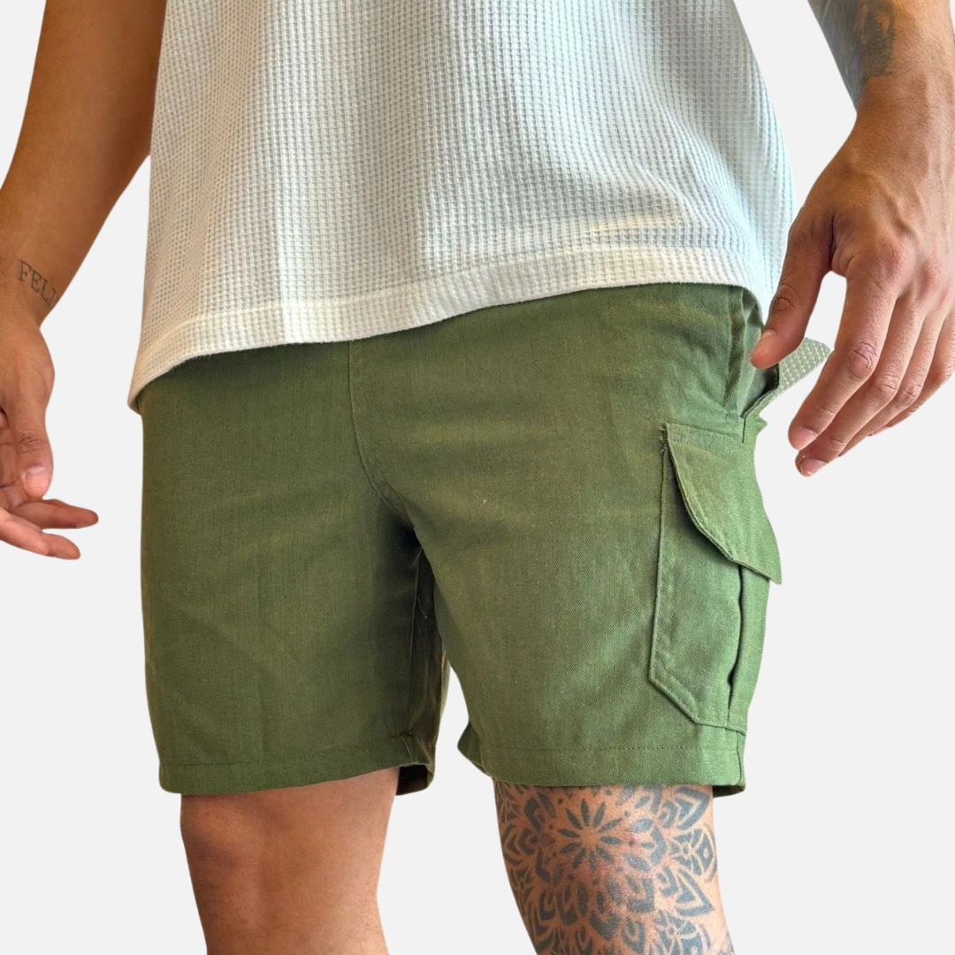 Short Cargo de Linho Masculino Montezari MTZ84