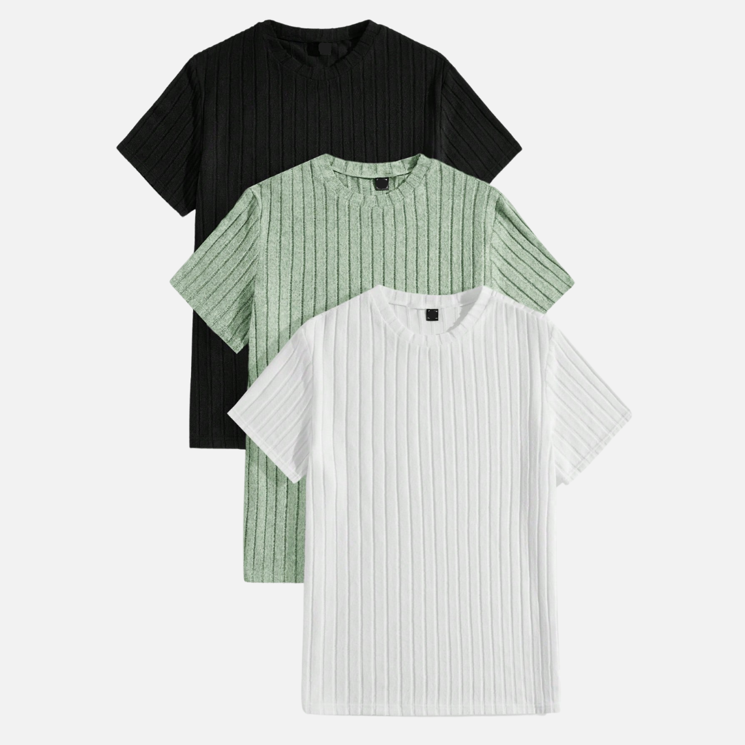 Kit 03 Camisetas Masculinas Texturizadas Montezari MTZ16
