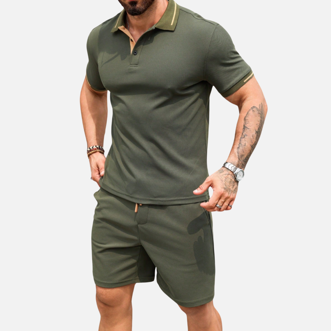 Conjunto Camisa Polo e Short Masculino Montezari MTZ24