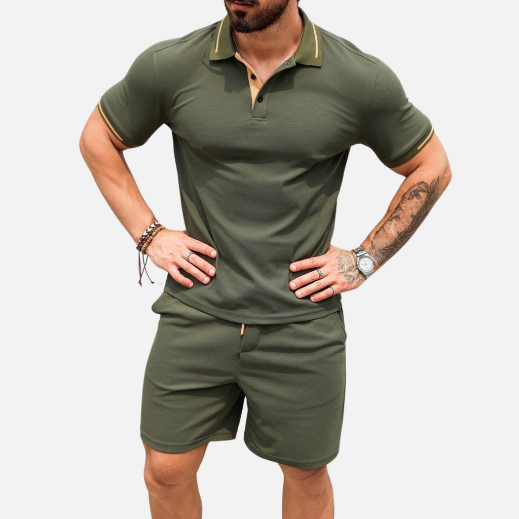 Conjunto Camisa Polo e Short Masculino Montezari MTZ24