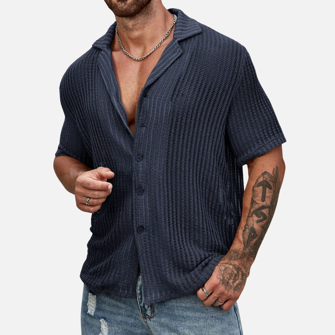 Camisa Casual Masculina de Tricô Montezari MTZ47