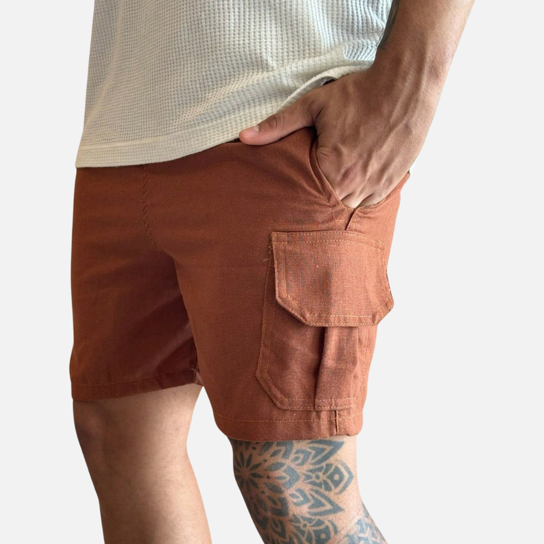 Short Cargo de Linho Masculino Montezari MTZ84