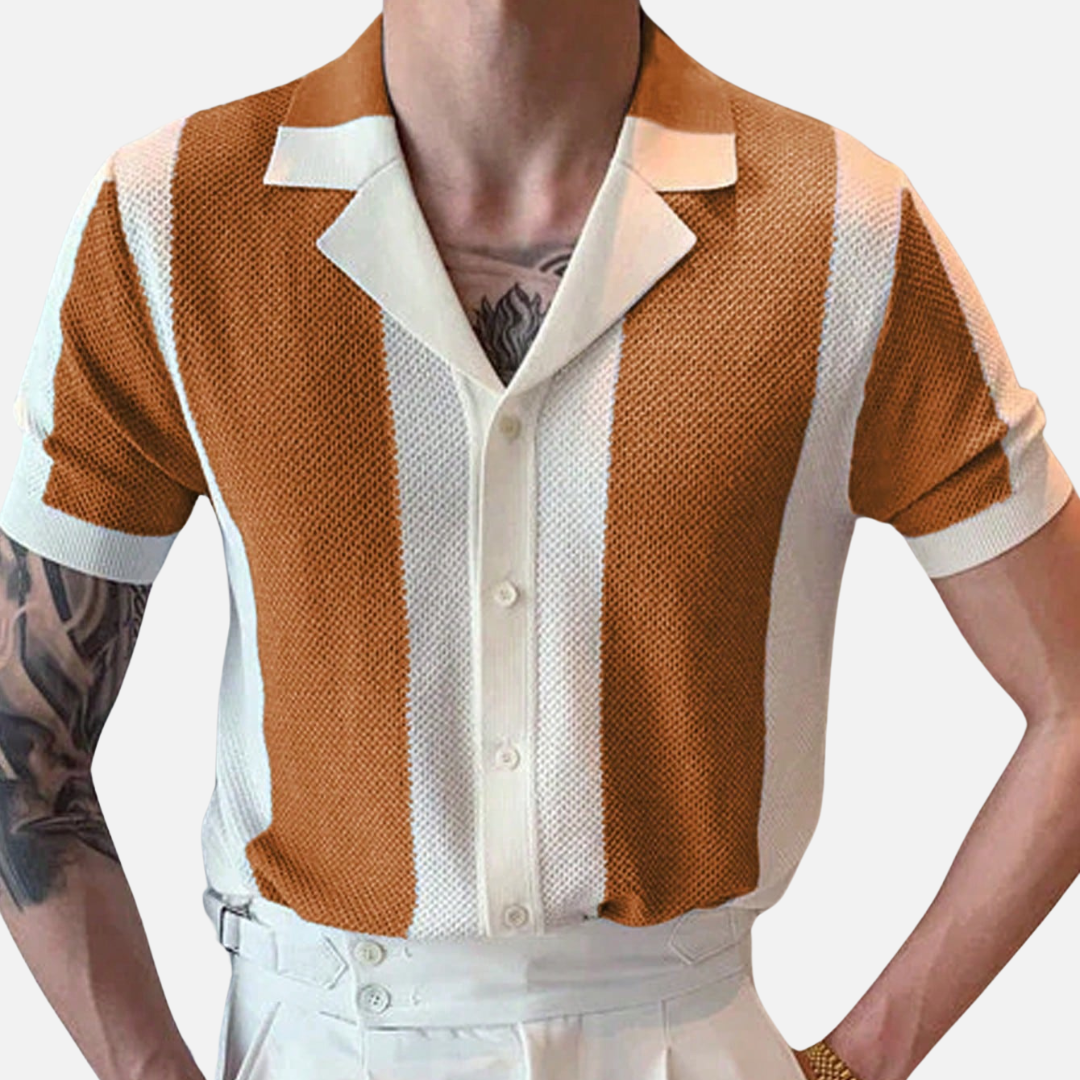 Camisa Polo Masculina De Crochê Montezari MTZ46