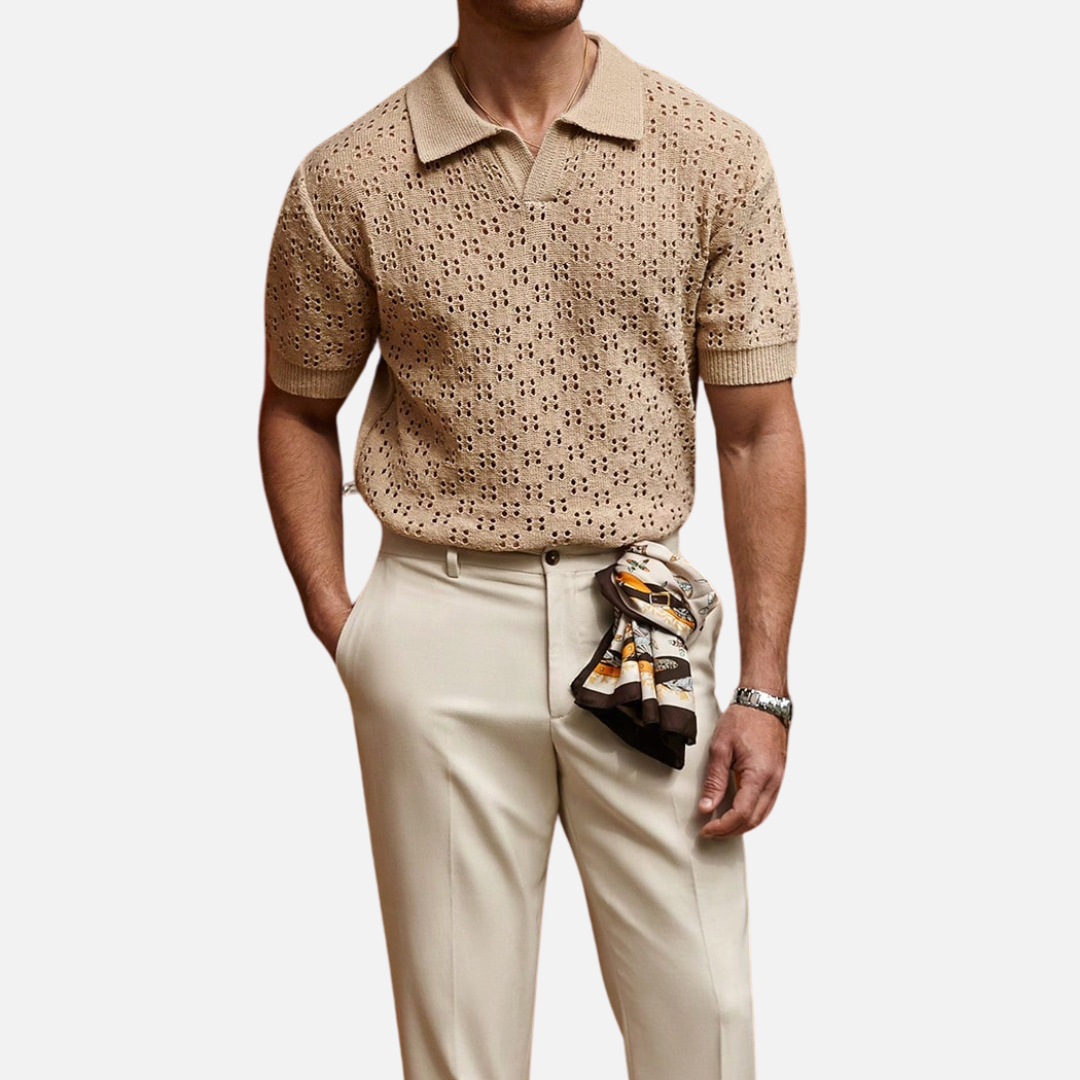 Camisa Polo Masculina Texturizada Montezari MTZ61