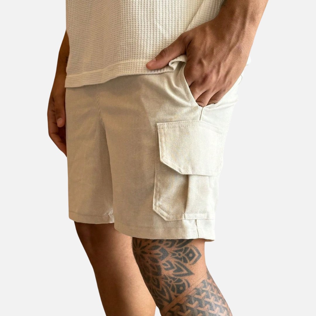 Short Cargo de Linho Masculino Montezari MTZ84