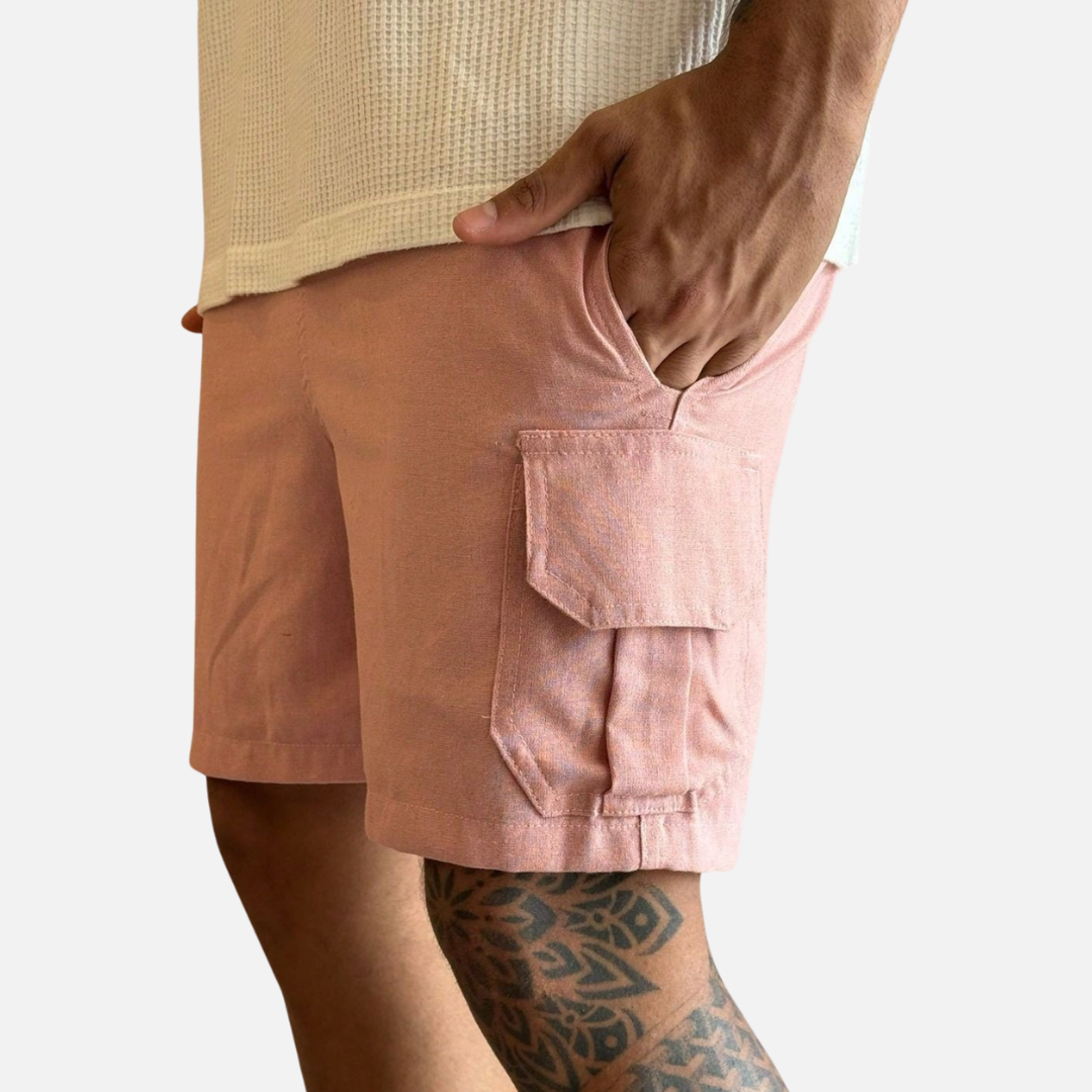 Short Cargo de Linho Masculino Montezari MTZ84
