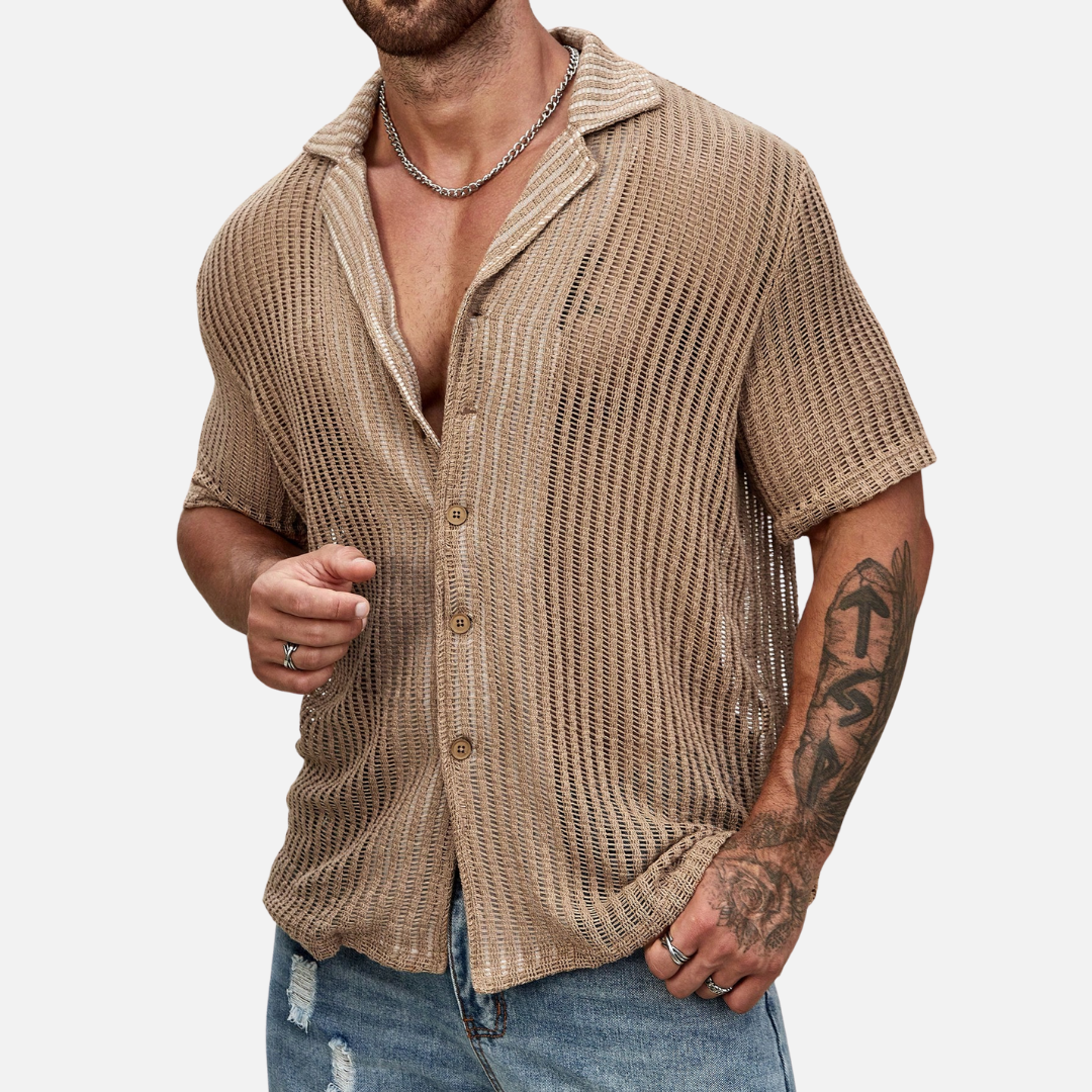 Camisa Casual Masculina de Tricô Montezari MTZ47
