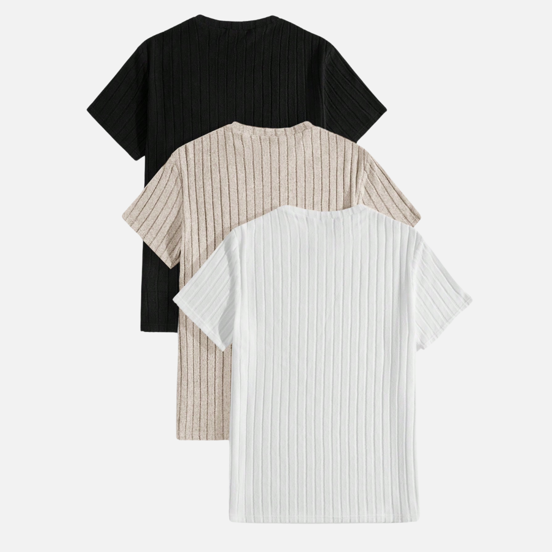 Kit 03 Camisetas Masculinas Texturizadas Montezari MTZ16