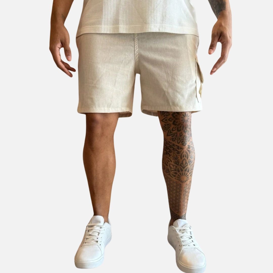 Short Cargo de Linho Masculino Montezari MTZ84