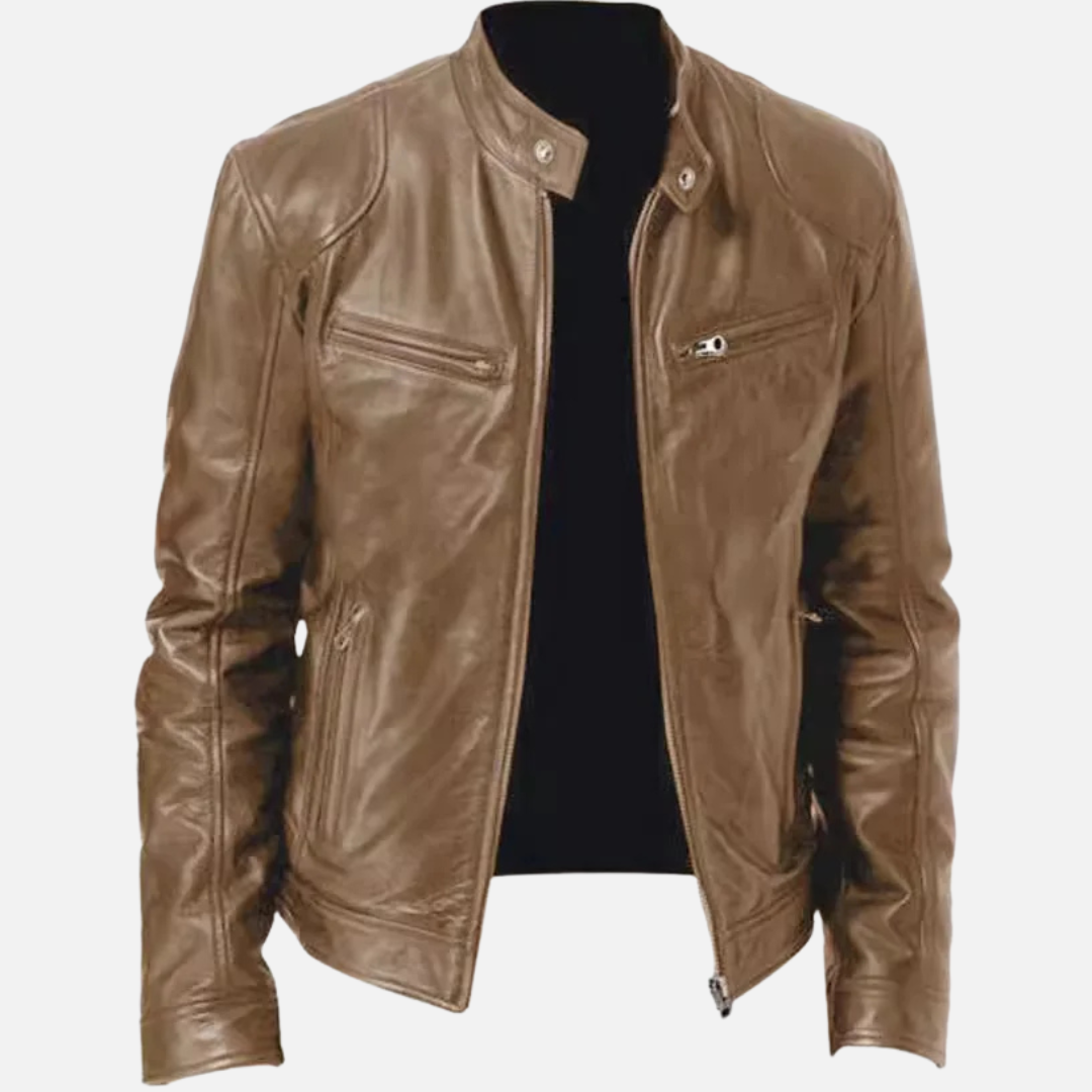 Jaqueta de Couro Masculina Montezari MTZ822