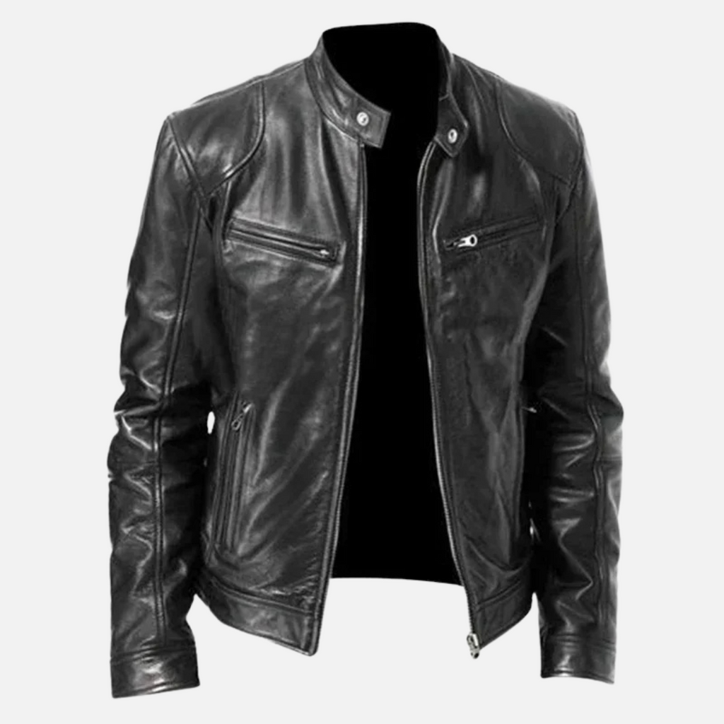 Jaqueta de Couro Masculina Montezari MTZ822