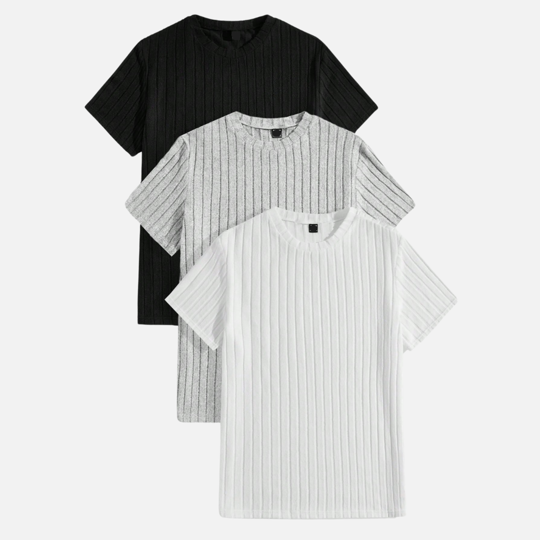 Kit 03 Camisetas Masculinas Texturizadas Montezari MTZ16
