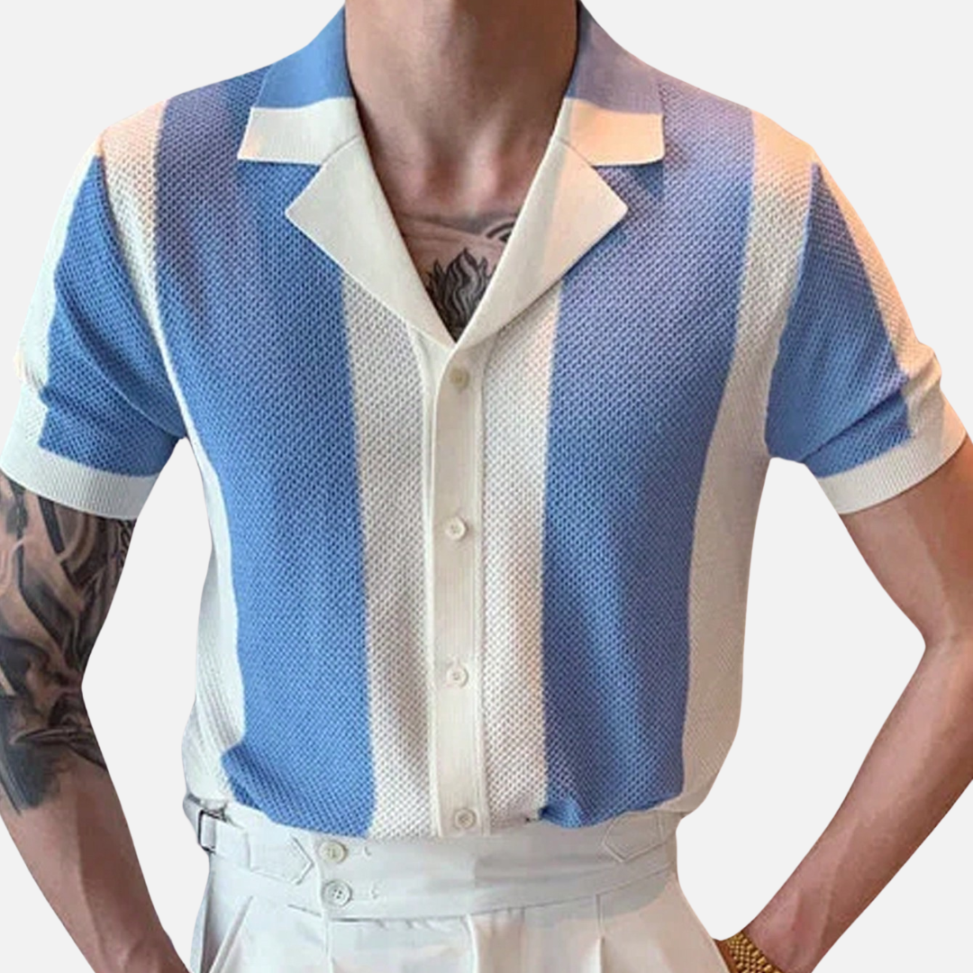 Camisa Polo Masculina De Crochê Montezari MTZ46