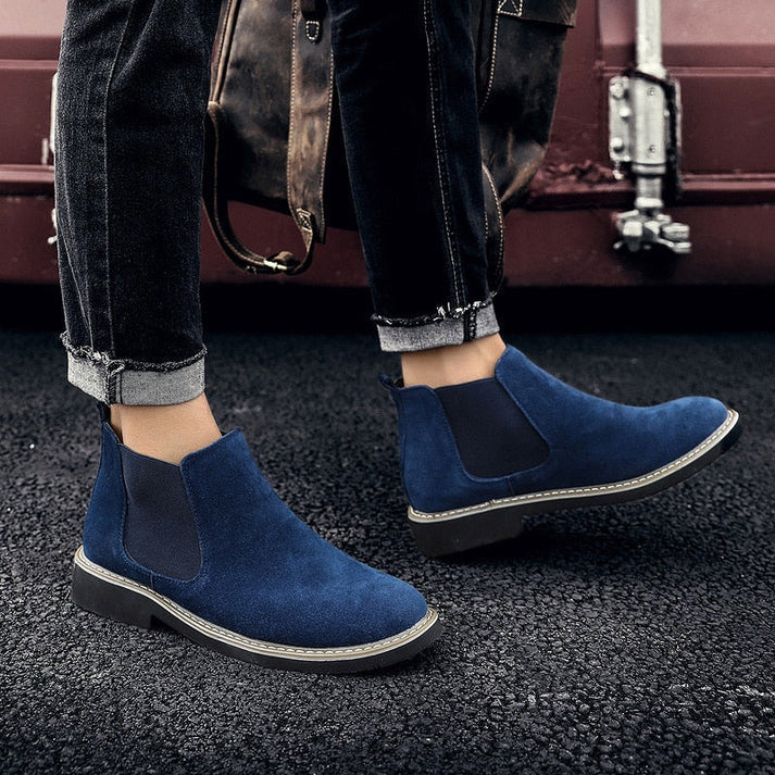 Bota Chelsea em Camurça Masculina Montezari MTZ264