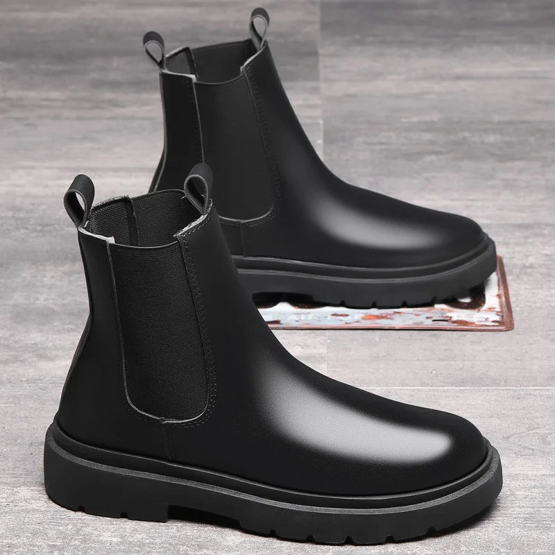 Bota Masculina Chelsea em Couro Montezari MTZ244