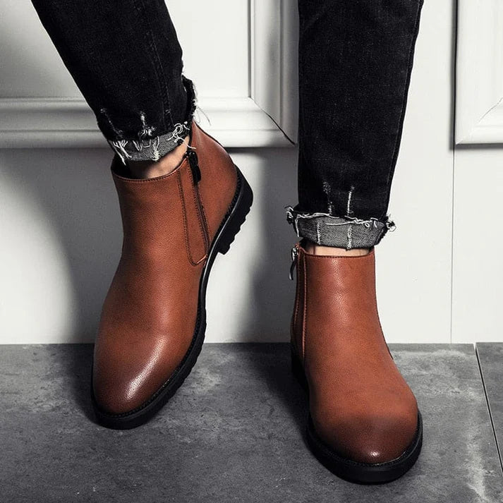 Bota Masculina de Couro Montezari MTZ263