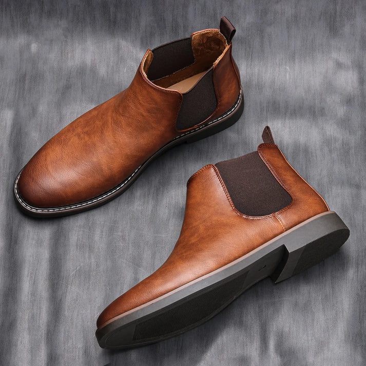Bota Chelsea Masculina de Couro Montezari MTZ255