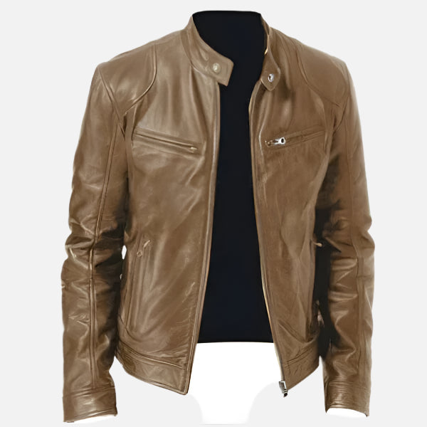 Jaqueta de Couro Masculina Montezari MTZ187