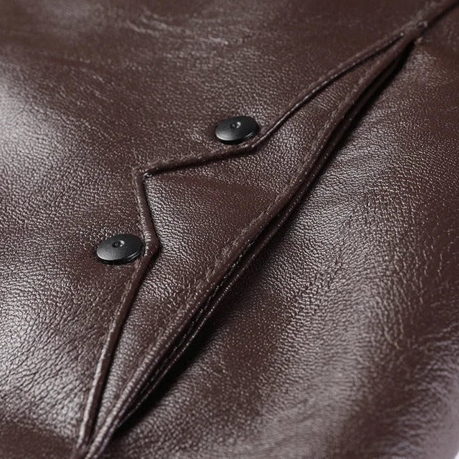 Jaqueta De Couro Masculina Montezari MTZ165
