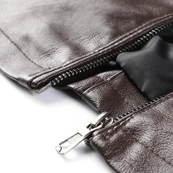 Jaqueta De Couro Masculina Montezari MTZ165