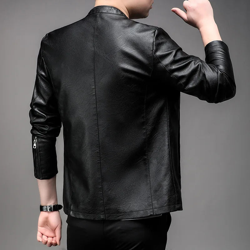 Jaqueta De Couro Masculina Montezari MTZ165