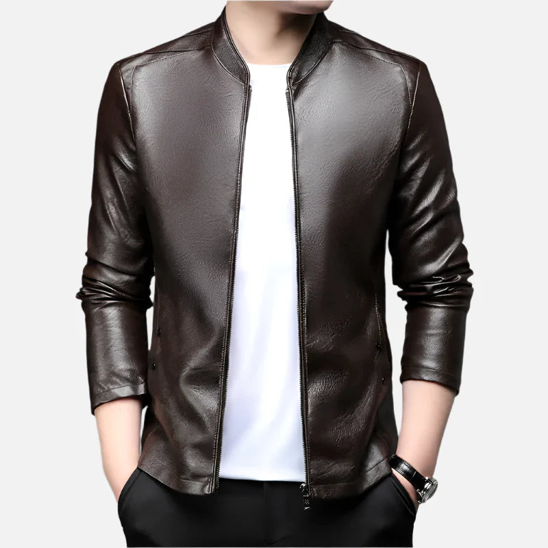 Jaqueta De Couro Masculina Montezari MTZ165