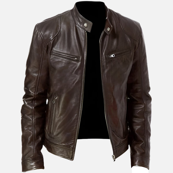 Jaqueta de Couro Masculina Montezari MTZ187