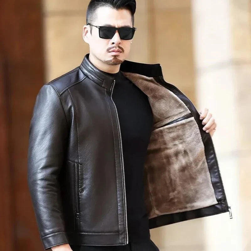 Jaqueta De Couro Masculina Montezari MTZ208