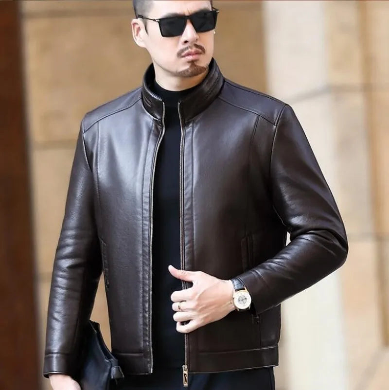 Jaqueta De Couro Masculina Montezari MTZ208