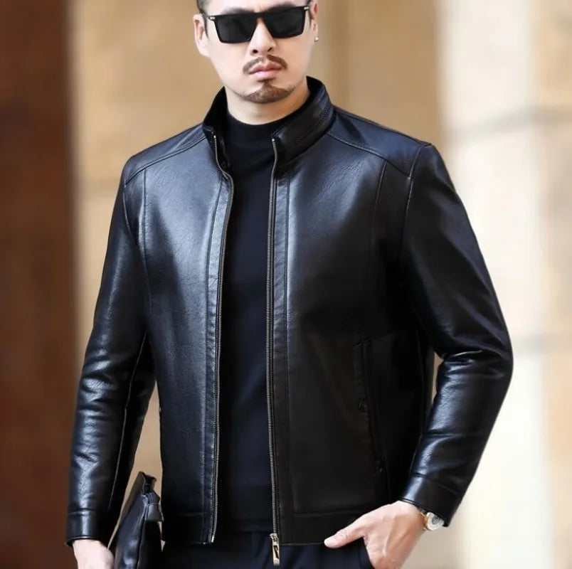 Jaqueta De Couro Masculina Montezari MTZ208