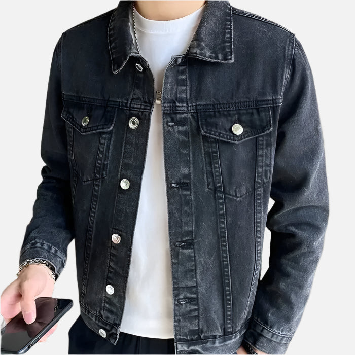 Jaqueta Jeans Masculina com Botões Montezari MTZ151