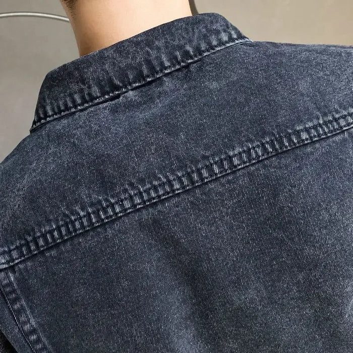 Jaqueta Jeans Masculina com Botões Montezari MTZ151