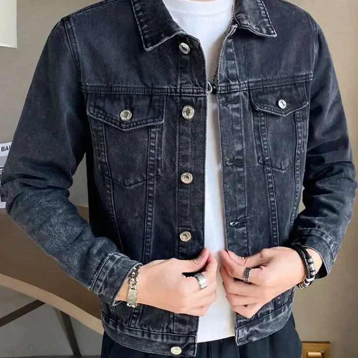 Jaqueta Jeans Masculina com Botões Montezari MTZ151