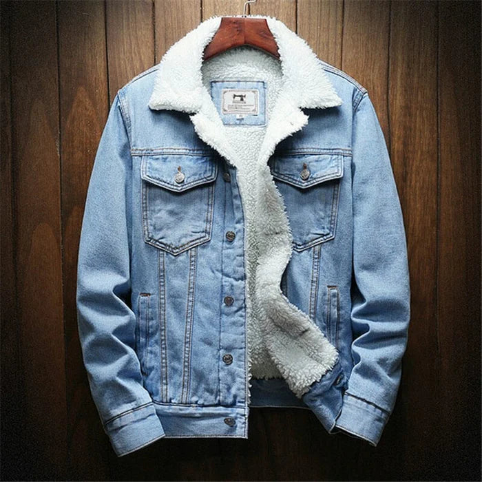 Jaqueta Jeans Masculina Forrada em Lã Montezari MTZ189