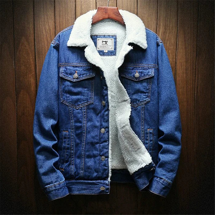 Jaqueta Jeans Masculina Forrada em Lã Montezari MTZ189