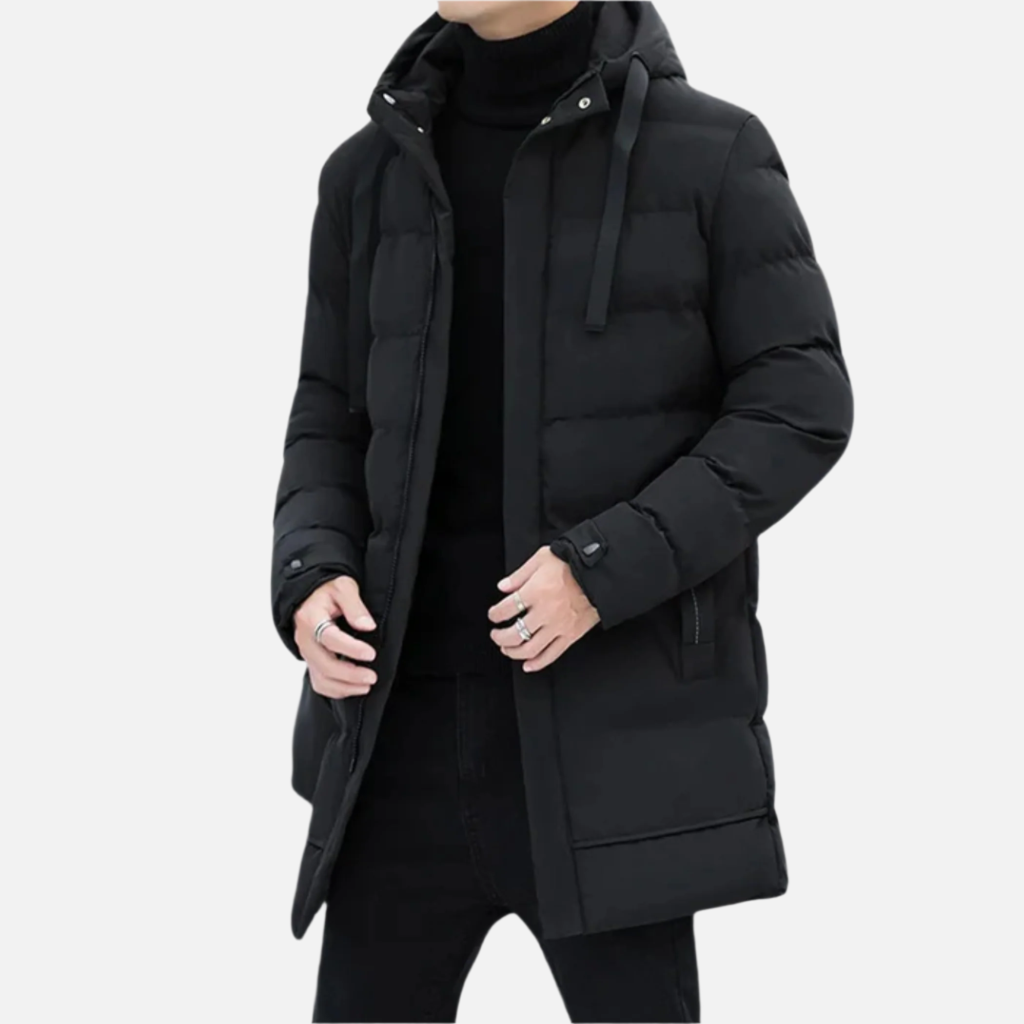Jaqueta Puffer Masculina Alongada Montezari MTZ179