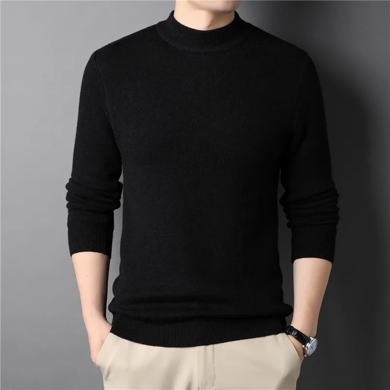 Suéter Masculino em Lã Gola Alta Montezari MTZ240