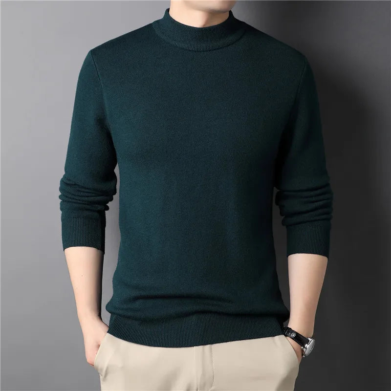 Suéter Masculino em Lã Gola Alta Montezari MTZ240