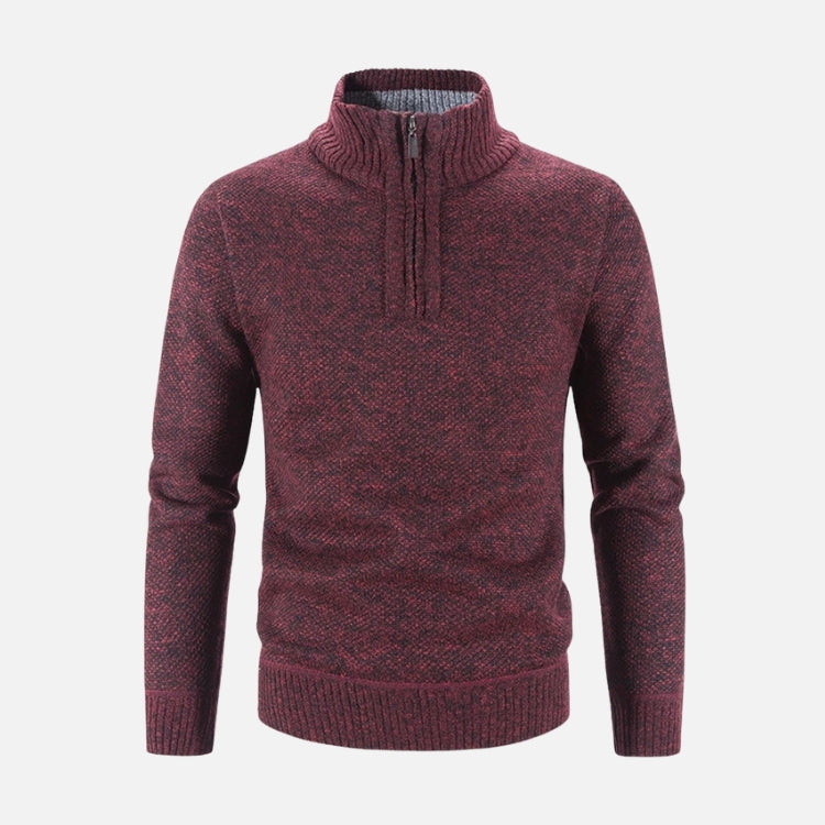 Suéter Masculino Gola Bordado Meio Zíper Montezari MTZ234