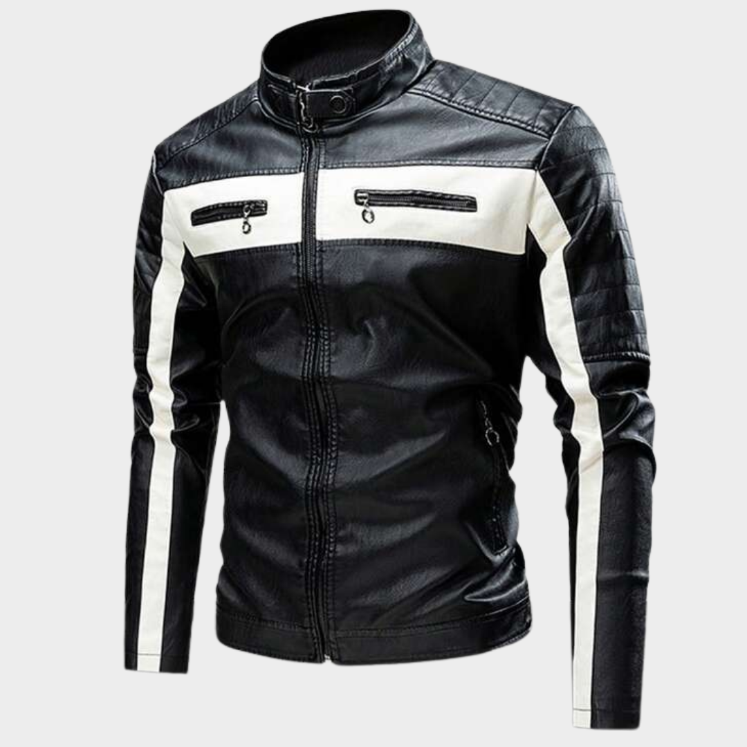 Jaqueta de Couro Motociclista Masculina Montezari MTZ871