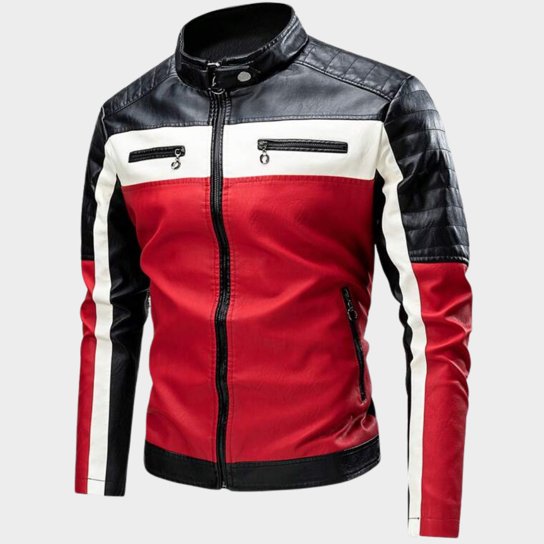 Jaqueta de Couro Motociclista Masculina Montezari MTZ871