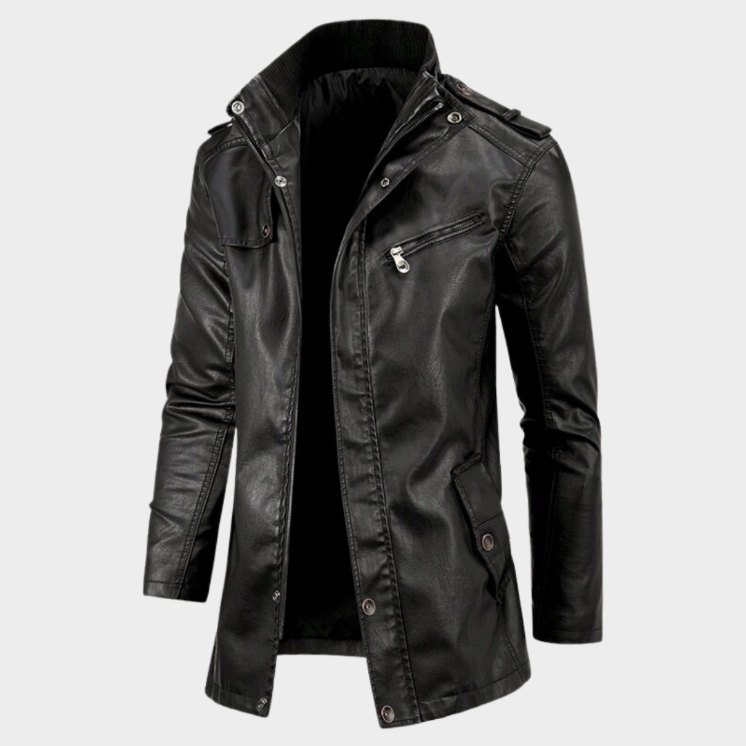 Jaqueta de Couro Masculina Montezari MTZ875