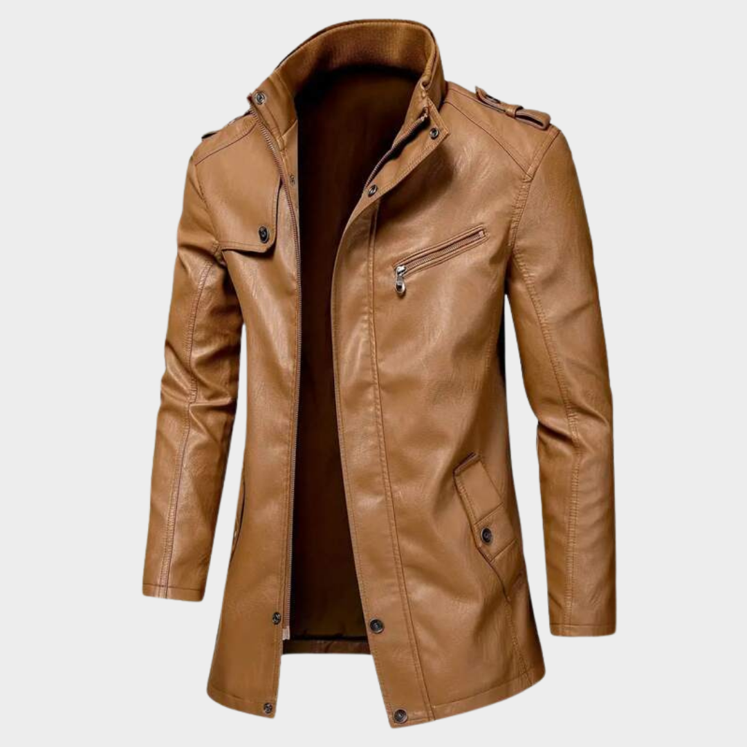 Jaqueta de Couro Masculina Montezari MTZ875